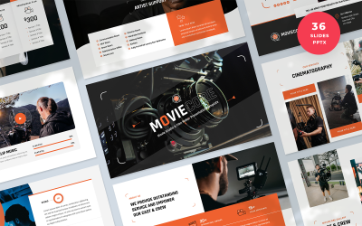 Moviecore - Movie Studio ve Film Maker Sunumu PowerPoint Şablonu