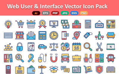 Web User and Interface Vector Icon | AI | EPS | SVG