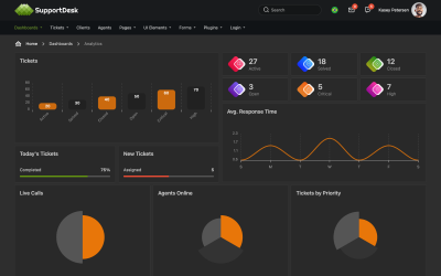 Bureau d&amp;#39;assistance - Modèle d&amp;#39;administration Bootstrap 5