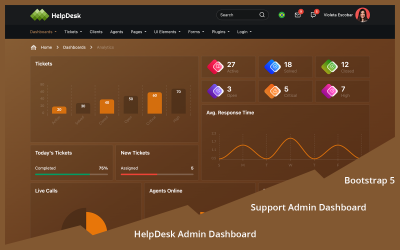 Support Desk - Bootstrap 5 Admin模板