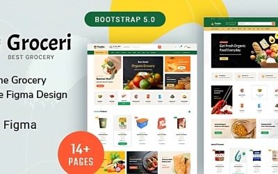 Groceri - Épicerie en ligne eCommerce Figma Design