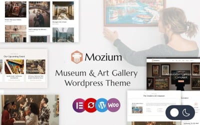 Mozium - Museu e Galeria de Arte Elementor WordPress Tema Responsivo