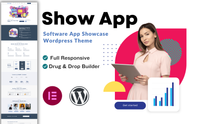 Muestra de aplicaciones y software de Showapp Tema de Wordpress