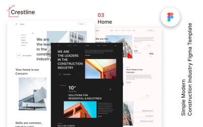 Modelo Figma da Indústria e Construção Crestline