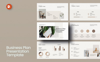 Modelo de apresentação do PowerPoint de layout de plano de negócios