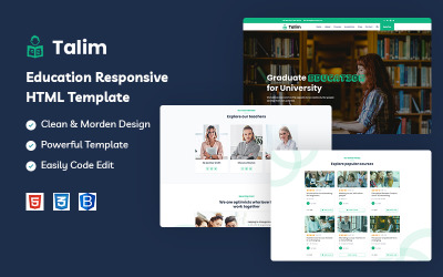 Talim – Responsieve websitesjabloon voor onderwijs