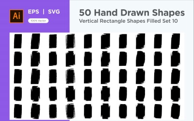 Vertikale Rechteckform gefüllt 50_Set V 10