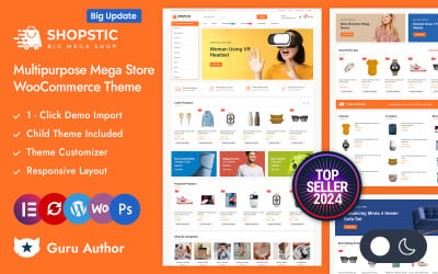 Shopstic - Advanced large store Elementor WooCommerce responsive theme