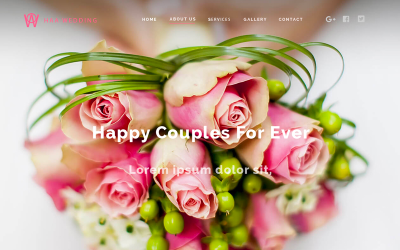 Wedding Landing PSD Template