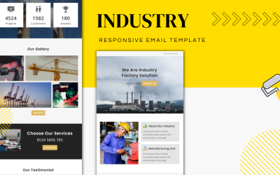 Indústria - Modelo de Email Responsivo Multifuncional
