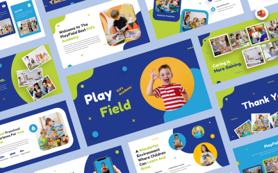 PlayField - Kid&amp;#39;s Academy &amp;amp; PreSchool PowerPoint-sjabloon