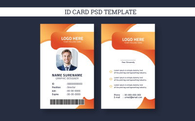 Unik ID-kortmall Psd