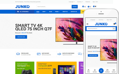 Junko - Dijital, Elektronik Mağazası WooCommerce WordPress Teması