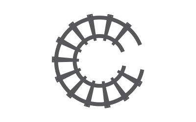 Vonatpálya út logó ikon vektor sablon logó v15