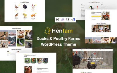 Henfam -鸭子和家禽农场的WordPress主题
