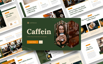 Koffein – Coffeshop PowerPoint sablon