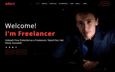 Adler - Personal Portfolio Multi-purpose 响应 Landing Page Template