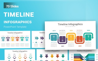 Linha do tempo - Infográfico - Modelo do PowerPoint