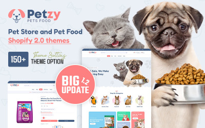 Petzy-Pet Store и Pet Food Shopify 2.0 темы