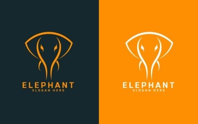 Creatief olifant-logo-ontwerp - merkidentiteit
