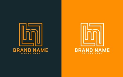 Neues Logo-Design mit dem Buchstaben „M“ der Marke