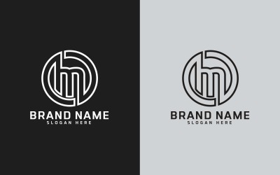 Nová značka M dopis Circle Shape Logo Design - Malé písmeno