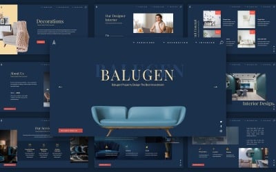 Modèle PowerPoint de design d&amp;#39;intérieur Balugen