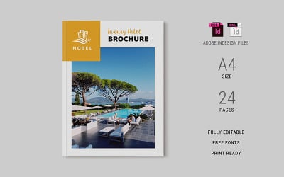 Modello di brochure per hotel/resort