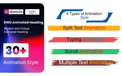Плагін анімованого заголовка WordPress для Elementor