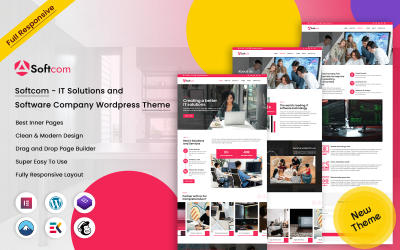 Softcom - IT Solutions and software Company Wordpress Theme