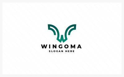 Modelli di logo Wingoma lettera W Pro