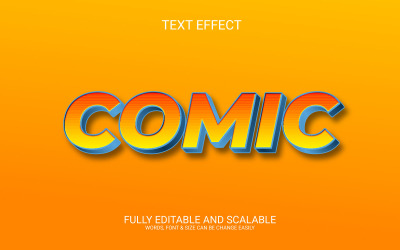 Plantilla de efecto de texto completamente editable de cómic
