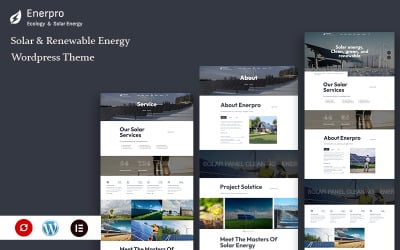 Enerpro - Motyw Wordpress dotyczący energii słonecznej i odnawialnej