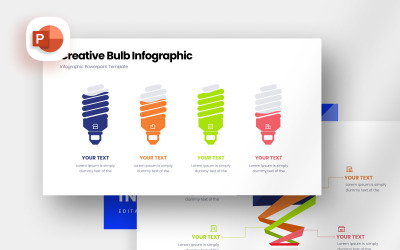 Šablona prezentace kreativní žárovky Infographic