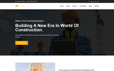 Brixal - HTML-шаблон строительного бизнеса
