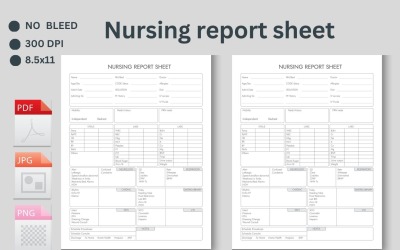 Informe de hoja de enfermería, edición de la enfermera Cassie, 单一病人的药物记录, turno de día o de noche