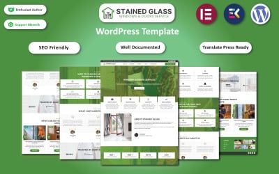Stained Glass - Windows &amp;amp; Doors Services WordPress模板
