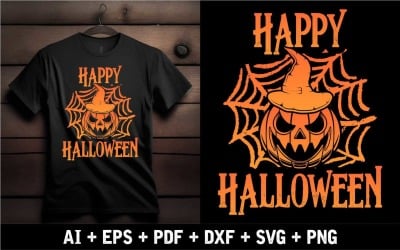 Щасливого Хеллоуїна з дизайном футболки з павутинною сіткою