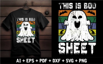 Toto je legrační halloweenské tričko Boo Sheet