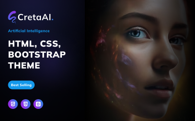 CretaAI – AI Writer &amp;amp; Copywriting Landing Page HTML-Vorlage