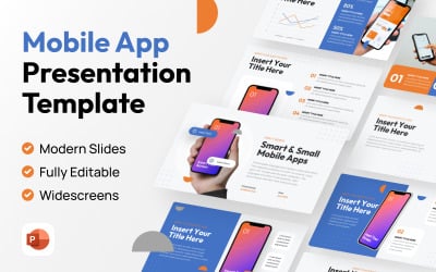 Moby – шаблон презентації Powerpoint для мобільного додатка