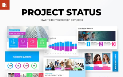 Plantilla de presentación de PowerPoint sobre el estado del proyecto