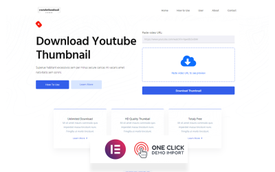 Youtube thumbnail Grabber - Youtube thumbnail Downloader One Page WordPress Theme