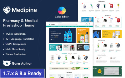 Medipine - İlaç, Eczane ve Ecza Deposu Prestashop Responsive Teması