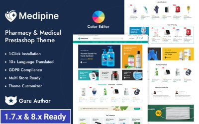 Medipine – Prestashop Responsive Theme für Medikamente, Apotheken und Drogerien