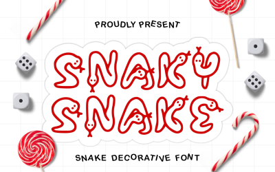 蛇蛇有趣的设计字体