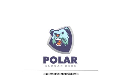 Logotipo do mascote polar para jogos