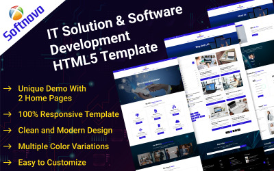 Softnovo - HTML5-sjabloon voor IT-oplossingen en softwareontwikkeling