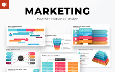 Modelo do PowerPoint - infográficos de marketing