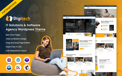 DigiTech - IT Solutions &amp;amp; Software Agency WordPress Theme